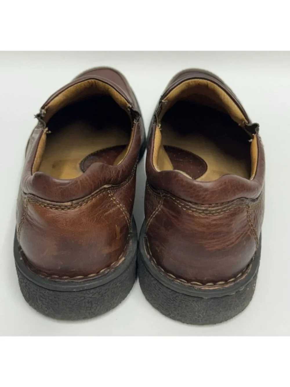 Born Shoes Men’s Blast III Loafers 10/ EU44 Brown Leather Slip On Comfort Casual